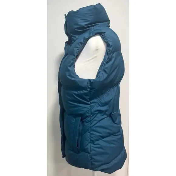 ATHLETA Down-Filled Downtown Puffer Quilted Vest Athleisure High Neck Size XS - Picture 5 of 6